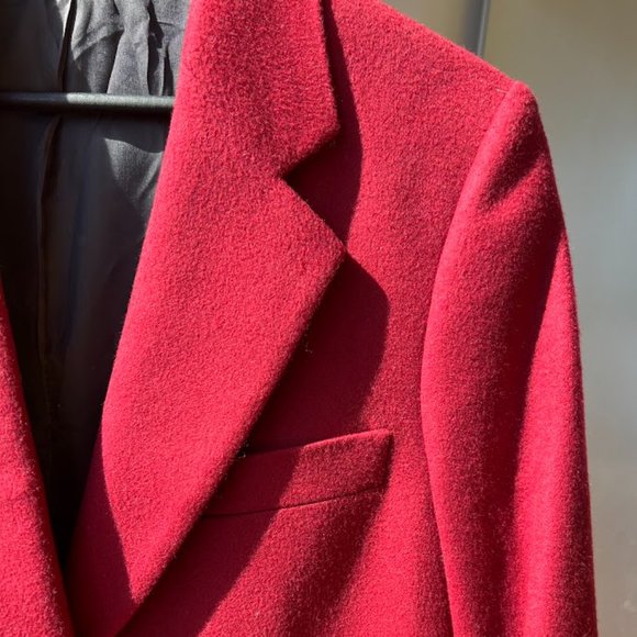 Women's Slim Red Wool-Cashmere Coat - Paul Smith | US 4 Small | Made in Italy - Picture 6 of 15